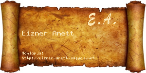 Eizner Anett névjegykártya